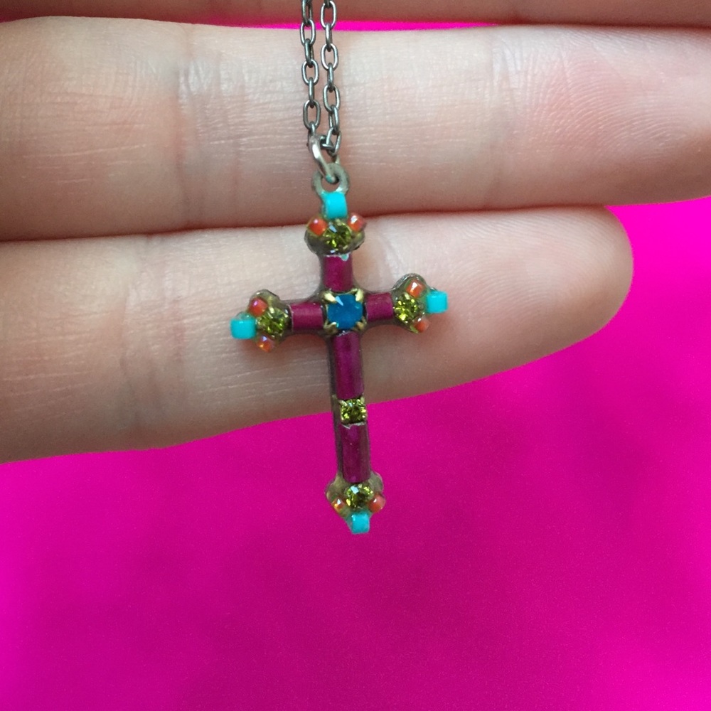 Colorful cross necklace firefly brand